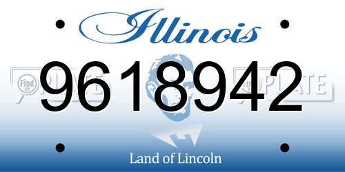9618942 Illinois License Plate