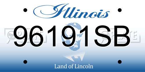 96191SB Illinois License Plate