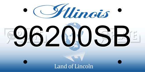 96200SB Illinois License Plate