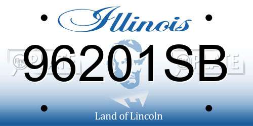 96201SB Illinois License Plate