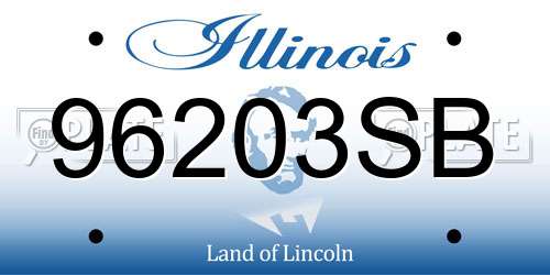 96203SB Illinois License Plate