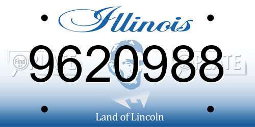 9620988 Illinois License Plate