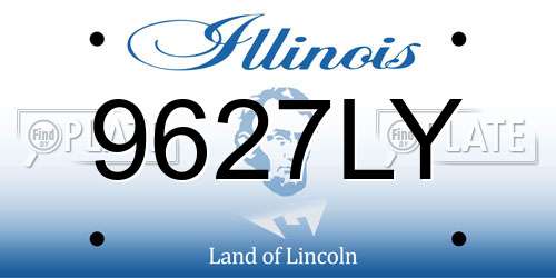 9627LY Illinois License Plate