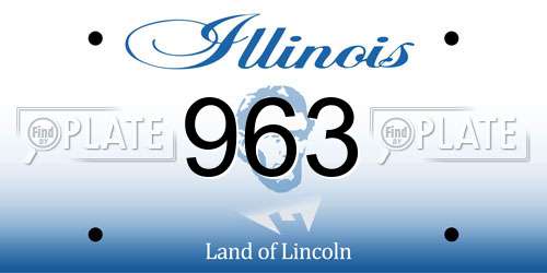 963 Illinois License Plate