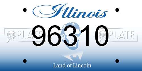 96310 Illinois License Plate