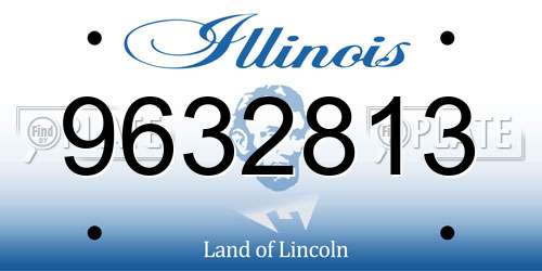9632813 Illinois License Plate