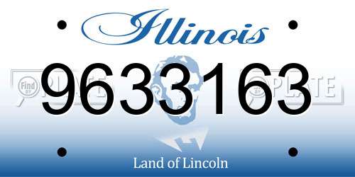 9633163 Illinois License Plate