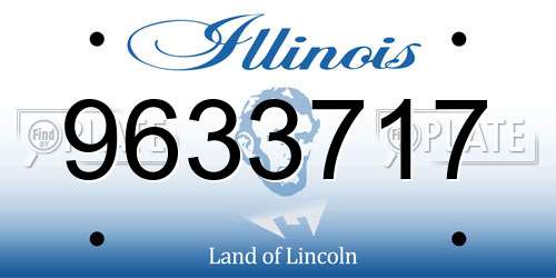 9633717 Illinois License Plate
