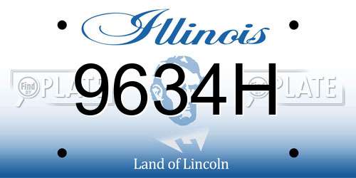 9634H Illinois License Plate
