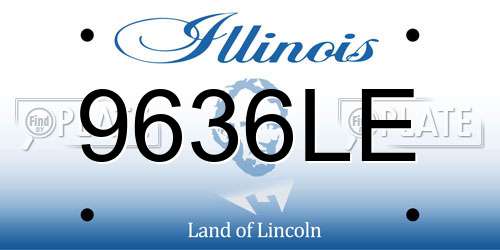 9636LE Illinois License Plate