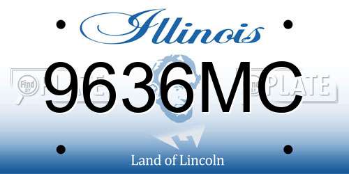 9636MC Illinois License Plate