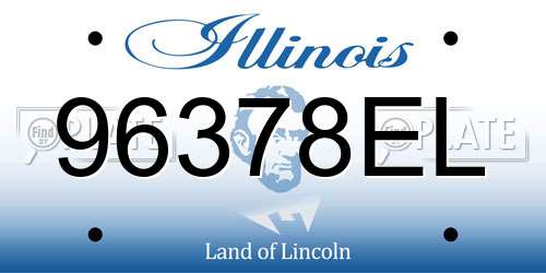 96378EL Illinois License Plate