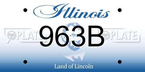 963B Illinois License Plate