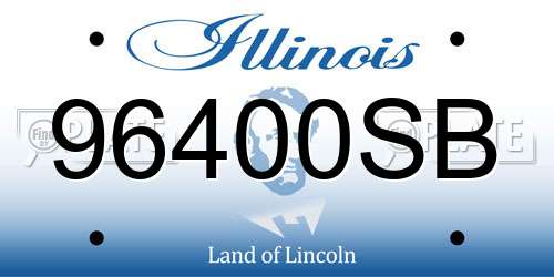 96400SB Illinois License Plate