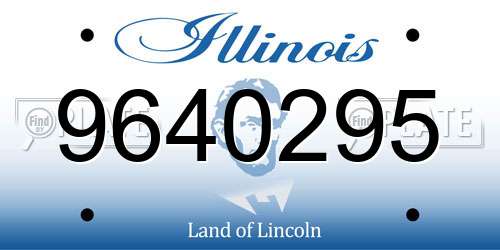 9640295 Illinois License Plate