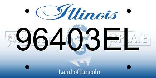 96403EL Illinois License Plate
