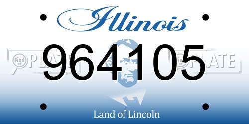 964105 Illinois License Plate