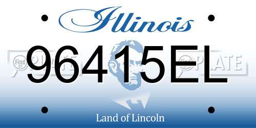 96415EL Illinois License Plate