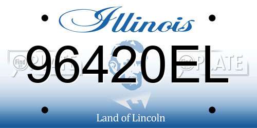 96420EL Illinois License Plate