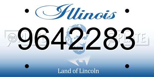 9642283 Illinois License Plate