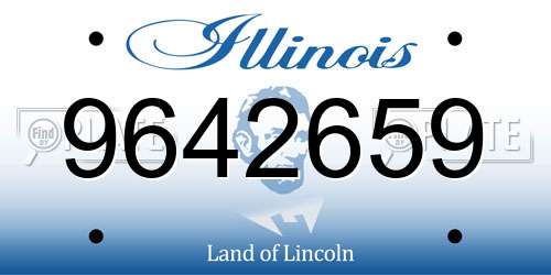 9642659 Illinois License Plate