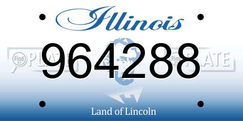 964288 Illinois License Plate