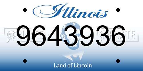 9643936 Illinois License Plate