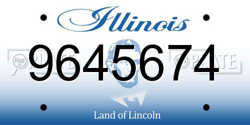 9645674 Illinois License Plate