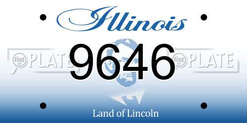 9646 Illinois License Plate