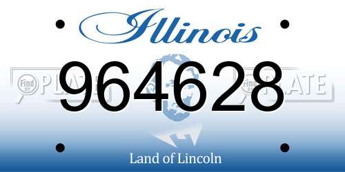 964628 Illinois License Plate