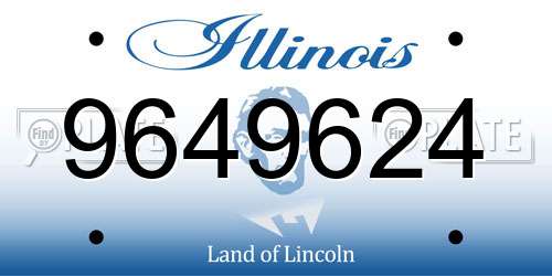 9649624 Illinois License Plate
