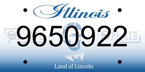 9650922 Illinois License Plate