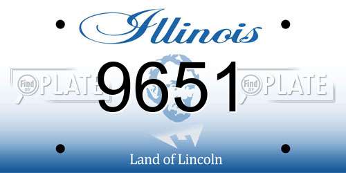 9651 Illinois License Plate