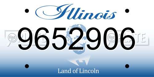 9652906 Illinois License Plate
