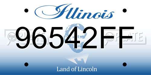 96542FF Illinois License Plate