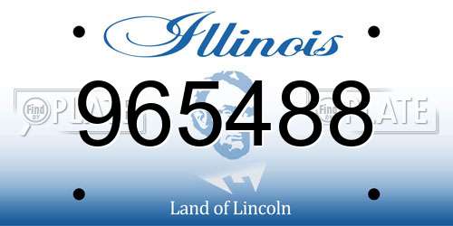 965488 Illinois License Plate