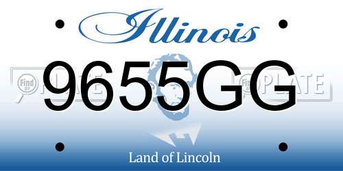 9655GG Illinois License Plate