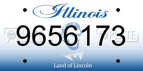 9656173 Illinois License Plate