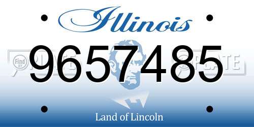 9657485 Illinois License Plate