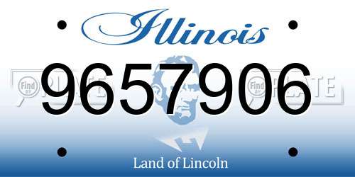 9657906 Illinois License Plate