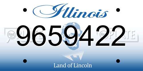 9659422 Illinois License Plate