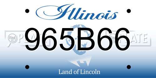 965B66 Illinois License Plate