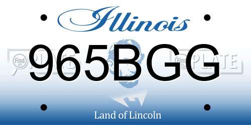965BGG Illinois License Plate
