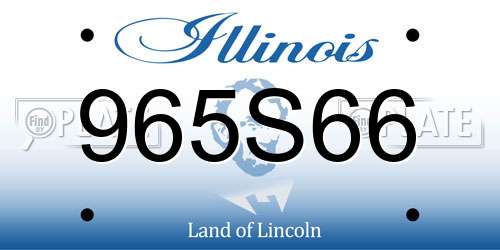 965S66 Illinois License Plate