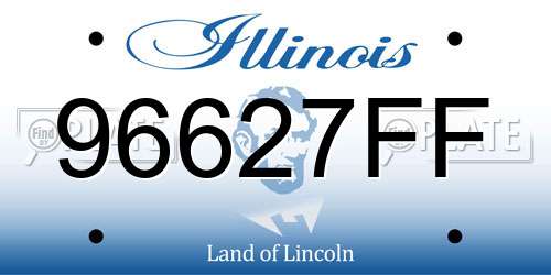 96627FF Illinois License Plate