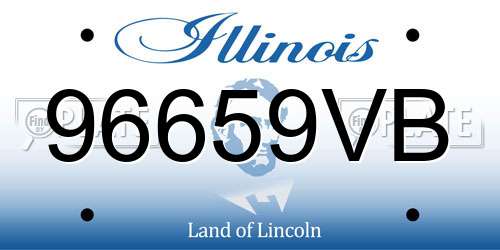 96659VB Illinois License Plate