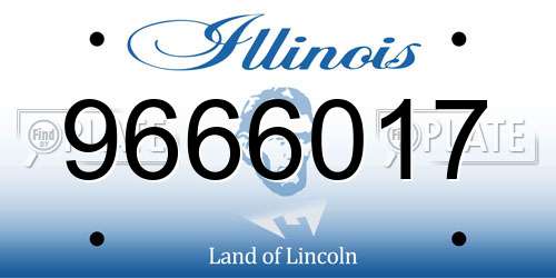9666017 Illinois License Plate