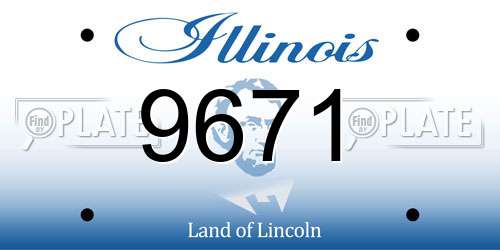 9671 Illinois License Plate