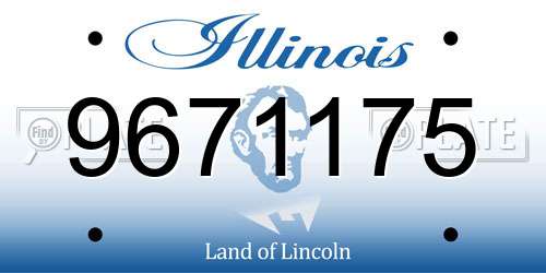 9671175 Illinois License Plate