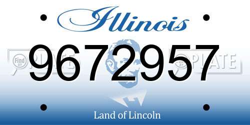 9672957 Illinois License Plate